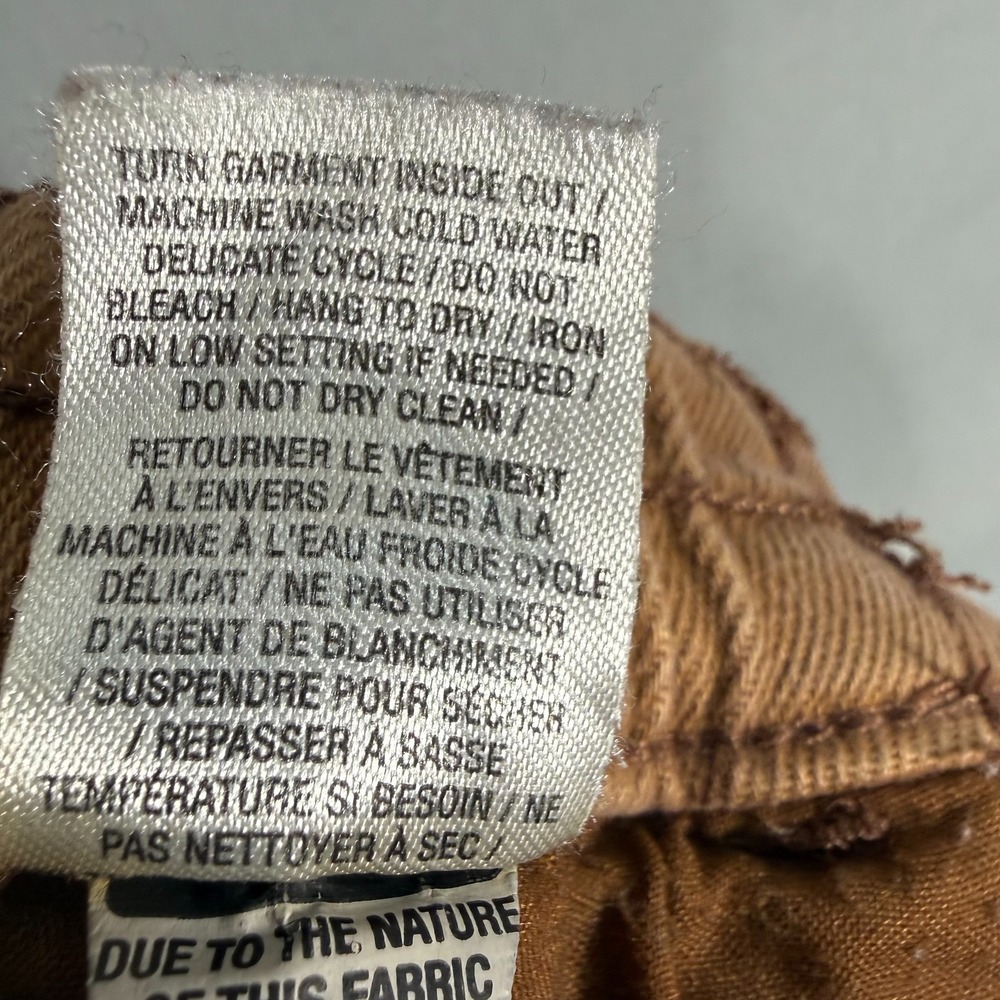 Women's Carpenter Mom Pants Brown Y2K Distressed‎ Stretch Ardene S/P 26x27" - Picture 7 of 10